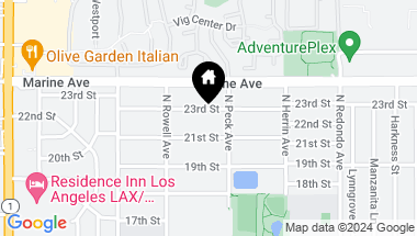 Map of 1446 23rd Street, Manhattan Beach CA, 90266