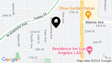 Map of 2301 Walnut Avenue, Manhattan Beach CA, 90266