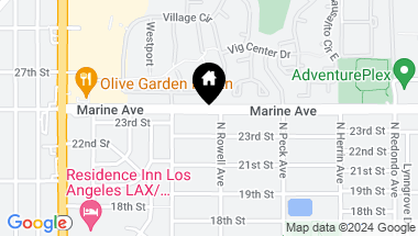 Map of 1340 Marine Avenue, Manhattan Beach CA, 90266