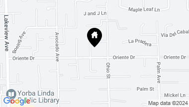Map of 4590 Vallecito Lane, Yorba Linda CA, 92886