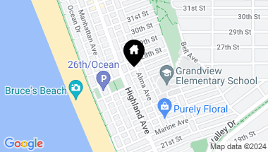 Map of 319 26th Place, Manhattan Beach CA, 90266