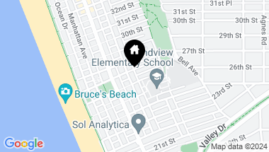 Map of 2613 Vista Drive, Manhattan Beach CA, 90266