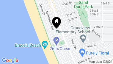 Map of 2821 Bayview Drive, Manhattan Beach CA, 90266