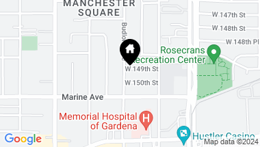 Map of 1162 W 149th Street, Gardena CA, 90247