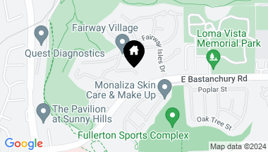 Map of 534 Riviera Court, Fullerton CA, 92835