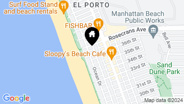 Map of 120 36th Place, Manhattan Beach CA, 90266