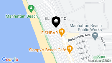 Map of 214 El Porto Street, Manhattan Beach CA, 90266