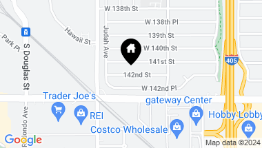 Map of 5509 W 142nd Street, Hawthorne CA, 90250