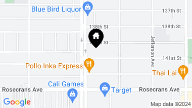 Map of 4389 W 141st Street, Hawthorne CA, 90250