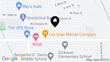 Map of 540 W Plum Street, Compton CA, 90222