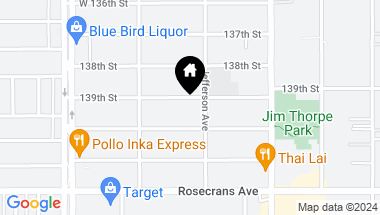Map of 4122 W 139th Street W, Hawthorne CA, 90250