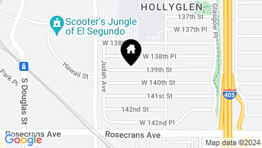 Map of 5504 W 139th Street, Hawthorne CA, 90250