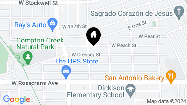 Map of 633 W Cressey Street, Compton CA, 90222