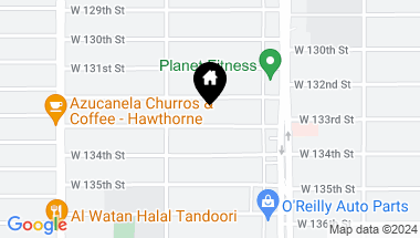 Map of 4527 W 133rd Street, Hawthorne CA, 90250