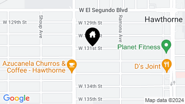 Map of 4726 W 131st Street, Hawthorne CA, 90250