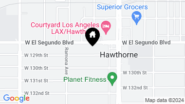 Map of 4501 W 129th Street, Hawthorne CA, 90250