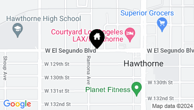 Map of 4580 W El Segundo Boulevard, Hawthorne CA, 90250