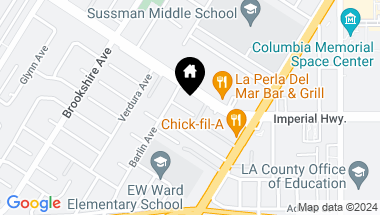 Map of 8721 Lyndora Street, Downey CA, 90242