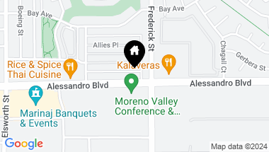 Map of 22940 Alessandro Boulevard, Moreno Valley CA, 92553