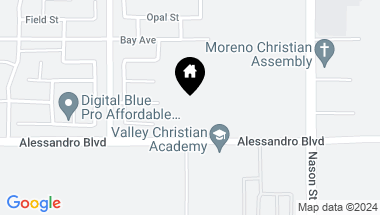 Map of 0 Alessandro Boulevard, Moreno Valley CA, 92553