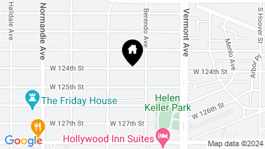 Map of 1122 W 124th Street, Los Angeles CA, 90044