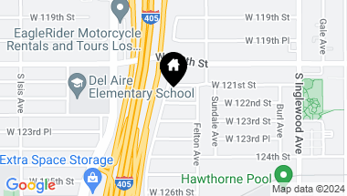 Map of 5031 W 122nd Street, Hawthorne CA, 90250