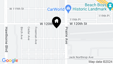 Map of 12105 York Avenue, Hawthorne CA, 90250