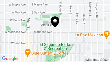 Map of 602 Arena Street, El Segundo CA, 90245