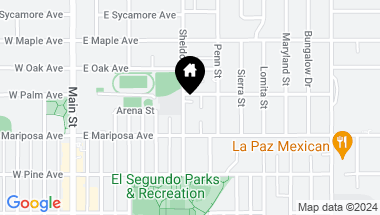 Map of 634 Sheldon Street, El Segundo CA, 90245