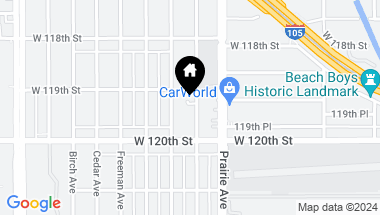 Map of 11941 York Avenue, Hawthorne CA, 90250