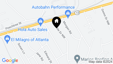 Map of 5958 HILLSIDE Drive, Atlanta GA, 30340