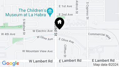 Map of 113 E Knox Drive, La Habra CA, 90631