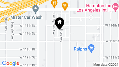 Map of 11703 Truro Avenue, Hawthorne CA, 90250