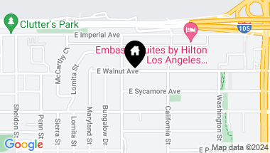 Map of 1204 E Walnut Avenue, El Segundo CA, 90245