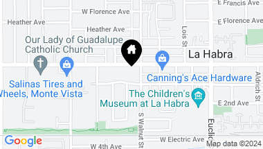 Map of 530 W La Habra Boulevard, La Habra CA, 90631