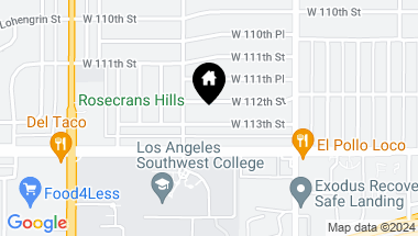 Map of 1539 113 Street, Los Angeles CA, 90047