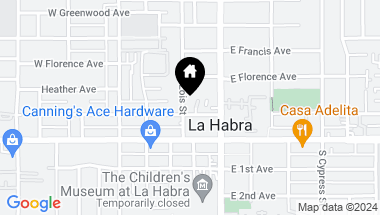 Map of 208 Lois Street, La Habra CA, 90631