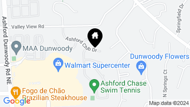 Map of 4682 Ashford Club Drive, Dunwoody GA, 30338