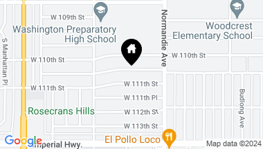 Map of 1458 W 110th Place, Los Angeles CA, 90047
