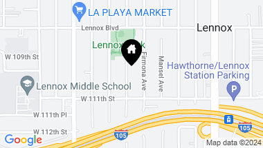 Map of 11006 S Truro Avenue, Lennox CA, 90304