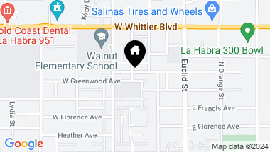 Map of 324 W Greenwood Avenue, La Habra CA, 90631
