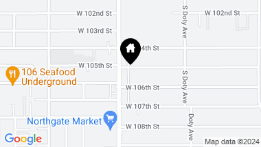 Map of 3934 W 105th Street, Inglewood CA, 90303