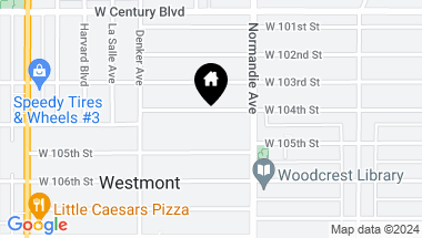 Map of 1448 W 104th Street, Los Angeles CA, 90047
