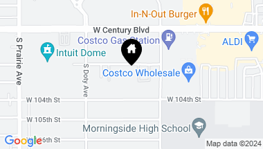 Map of 3650 W 102nd ST, INGLEWOOD CA, 90303