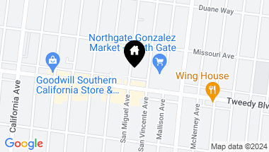 Map of 9832 San Miguel AVE, SOUTH GATE CA, 90280