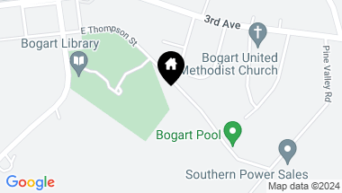 Map of 228 E Thompson Street, Bogart GA, 30622