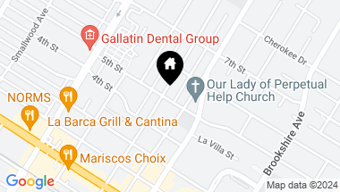 Map of 10736 La Reina Avenue, Downey CA, 90241