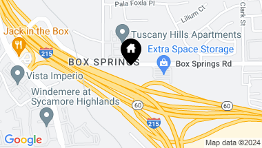 Map of 21085 Box Springs Road, Moreno Valley CA, 92557