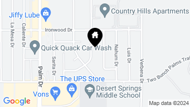 Map of 13720 Mesquite Avenue, Desert Hot Springs CA, 92240