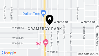 Map of 9100 S DENKA Avenue, Los Angeles CA, 90047